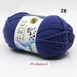 ไหมพรม Milk Cotton กลุ่มเล็ก รหัสสี 28 Cowboy