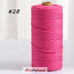 เชือกฟอก / เชือกคอตตอล สี 28 สีชมพูบานเย็น