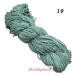 เชือกฟอกนิ่ม เกรด A แบบไจ 19 สีเชียวอมเทา