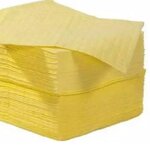 วัสดุดูดซับแบบแผ่นหนาสีเหลืองกันสารเคมี ESNICO ปริมาณการดูดซับรวม 126 ลิตร/ กล่อง บรรจุ 100/กล่อง