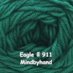 ไหมพรม Eagle กลุ่มใหญ่ สีพื้น รหัสสี 911 สีเขียวหัวเป็ด