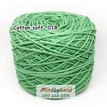 ไหมคอตตอลซอฟท์ เส้น 4 ply รหัสสี 18 สีเขียวเตย