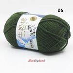 ไหมพรม Milk Cotton กลุ่มเล็ก รหัสสี 26 Military Green