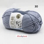 ไหมพรม Milk Cotton กลุ่มเล็ก รหัสสี 30 Light Gray