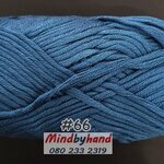 ไหมพรม คอตตอลมายด์เส้นใหญ่ รหัสสี 66 สีฟ้า-น้ำเงิน