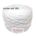 ไหมคอตตอลซอฟท์ เส้น 4 ply รหัสสี 01 สีขาว