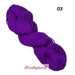 เชือกฟอกนิ่ม เกรด A แบบไจ สี 03 สีม่วงเข้ม