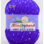 ไหมพรม Baby จุดลาย สี 27 Blue