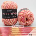 Milk Cotton เส้น4ply สีเหลือบ M20