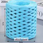 ไหมราเฟียร์ (Raffia yarn) สีฟ้าเข้ม