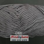 ไหมพรม คอตตอลมายด์เส้นใหญ่ รหัสสี 32 สีเทาเข้ม