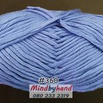 ไหมพรม คอตตอลมายด์เส้นใหญ่ รหัสสี Y360 สีฟ้าคราม