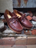 รองเท้าผู้ชาย | รองเท้าแฟชั่นชาย Brown Boat Shoes หนัง Oiled Pull Up
