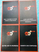 ►วีเบรน◄ หนังสือกวดวิชา เคมีม.ต้น ครบเซ็ท 4 เล่ม สรุปเนื้อหาสาระสำคัญ พร้อมโจทย์แบบฝึกหัดประจำบท เนื้อหาครอบคลุมตั้งแต่ระดับชั้น ม.1-3 ในหนังสือมีจดบางหน้า จดละเอียดด้วยปากกาสีและดินสอทั้งเซ็ท แบบฝึกหัดมีจดเฉลยบางข้อ อาจารย์สอนเนื้อหาเพิ่มเติมเกินหลักสูตร