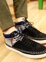 รองเท้าผู้ชาย | รองเท้าแฟชั่นชาย รองเท้าหนังกลับหุ้มข้อ แฟชั่นเกาหลี