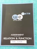 ►วีเบรน◄ MA 2715 คณิตศาสตร์ ม.4 Assignment ความสัมพันธ์และฟังก์ชัน เล่มตะลุยโจทย์ มีจดละเอียดเล็กน้อย ด้านหลังมีเฉลยของอาจารย์ครบทุกข้อ มีแสดงวิธีทำอย่างละเอียด หนังสือจดโดยน้องที่ติดมหาวิทยาลัยธรรมศาสตร์