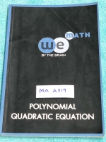 ►วีเบรน◄ MA A519 คณิตศาสตร์ ม.2 พหุนาม สมการกำลังสอง Polynomial Quadratic Equation สรุปเนื้อหาและสูตรสำคัญ มีจดบางหน้า จดละเอียด ในหนังสือมีโจทย์ Assignment ,ข้อสอบสมาคมคณิตศาสตร์ และแนวข้อสอบ มีเฉลยละเอียดของอาจารย์ครบทุกข้อ แสดงวิธีทำอย่างละเอียด มีแทรก