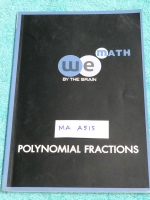 ►วีเบรน◄ MA A515 คณิตศาสตร์ ม.3 เศษส่วนของพหุนาม Polynomal Fractions สรุปเนื้อหาสูตรสำคัญ มีจดเกือบทั้งเล่ม จดละเอียด มีจดเน้นจุดที่ชอบออกสอบบ่อยๆ มีจดเทคนิคลัดเพิ่มเติม ในหนังสือมีโจทย์ Assignment ,ข้อสอบ ร.ร.เตรียมอุดมปีเก่า และแนวข้อสอบ มีเฉลยละเอียดขอ