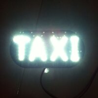 ป้ายไฟ Taxi LED สีขาว