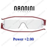 Nannini ทรงเล็ก ขาสีแดงอ่อน เบอร์ +200