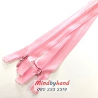 ซิปซ่อนถอดได้ 10 นิ้ว สีชมพูอ่อน
