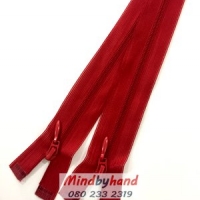 ซิปซ่อนถอดได้ 10 นิ้ว สีแดงเข้ม