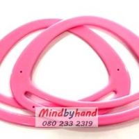 หูกระเป๋าพลาสติก แบบถือ สีขมพู