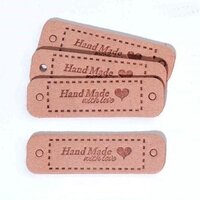 แผ่นหนัง Handmade สีชมพูนู๊ด (ต่ออัน)
