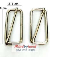 ห่วงปรับสาย สีเงิน ขนาด 4.4 cm. (ถุงละ 2 อัน)