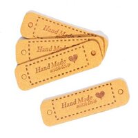 แผ่นหนัง Handmade สีเหลืองมัสตาล (ต่ออัน)