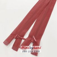 ซิปซ่อนถอดได้ 10 นิ้ว สีอิฐแดง