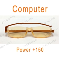 แว่นอ่านหนังสือ Nannini สำหรับ Computer เลนส์สีส้มอ่อน +150