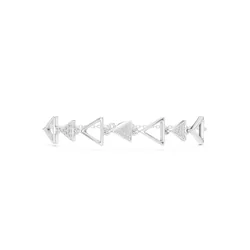 สร้อยข้อมือเพชรโมอีส Triangle Shape Design Round Diamond Bracelet Woman