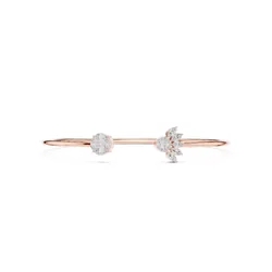 กำไลข้อมือเพชรโมอีส Round Princess Marquise Open End Bracelet