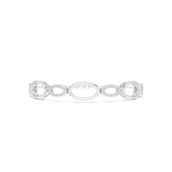 สร้อยข้อมือเพชรโมอีส Alternative Oval Round Diamond Bracelet