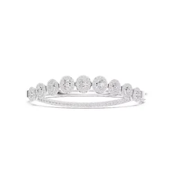 กำไลข้อมือเพชรโมอีส Oval and Round Diamond Halo Bracelet
