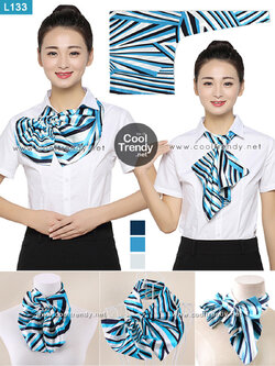 ผ้าพันคอสำเร็จรูป ผ้ายูนิฟอร์ม uniform ผ้าไหมซาติน : L133