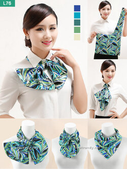 ผ้าพันคอสำเร็จรูป ผ้ายูนิฟอร์ม uniform ผ้าไหมซาติน : L76