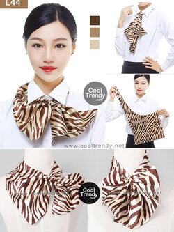 ผ้าพันคอสำเร็จรูป ผ้ายูนิฟอร์ม uniform ผ้าไหมซาติน : L44