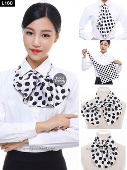 ผ้าพันคอสำเร็จรูป ผ้ายูนิฟอร์ม uniform ผ้าไหมซาติน : L160-