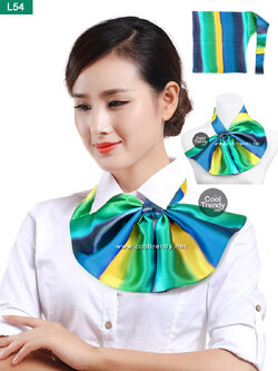 L54 ผ้าพันคอสำเร็จรูป ผ้ายูนิฟอร์ม uniform ผ้าไหมซาติน
