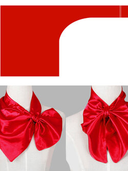 ผ้าพันคอสำเร็จรูป ผ้ายูนิฟอร์ม uniform ผ้าไหมซาติน สีพื้น B06