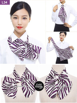 ผ้าพันคอสำเร็จรูป ผ้ายูนิฟอร์ม uniform ผ้าไหมซาติน : L34