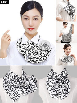 ผ้าพันคอสำเร็จรูป ผ้ายูนิฟอร์ม uniform ผ้าไหมซาติน : L194