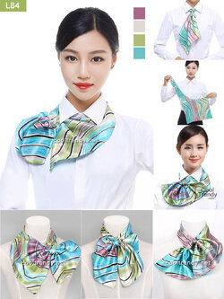 ผ้าพันคอสำเร็จรูป ผ้ายูนิฟอร์ม uniform ผ้าไหมซาติน : L84