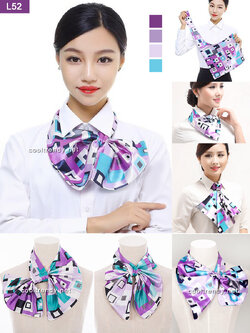 ผ้าพันคอสำเร็จรูป ผ้ายูนิฟอร์ม uniform ผ้าไหมซาติน L52-