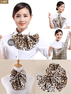 ผ้าพันคอสำเร็จรูป ผ้ายูนิฟอร์ม uniform ผ้าไหมซาติน : L197