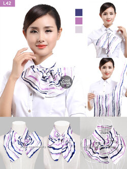 ผ้าพันคอสำเร็จรูป ผ้ายูนิฟอร์ม uniform ผ้าไหมซาติน : L42