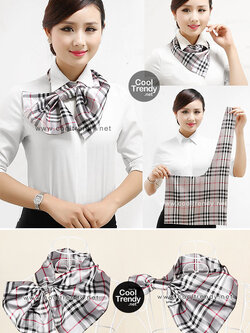 ผ้าพันคอสำเร็จรูป ผ้ายูนิฟอร์ม uniform ผ้าไหมซาติน : L214