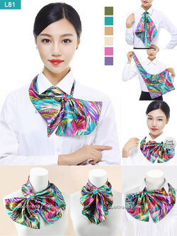 ผ้าพันคอสำเร็จรูป ผ้ายูนิฟอร์ม uniform ผ้าไหมซาติน : L81